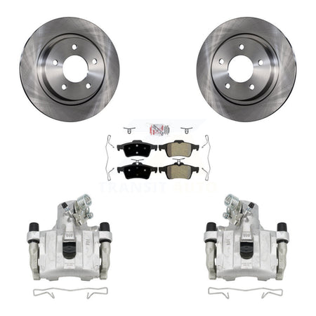 Rear Disc Brake Caliper Rotors And Semi-Metallic Pads Kit For Mazda 3 Sport KC8-100862N