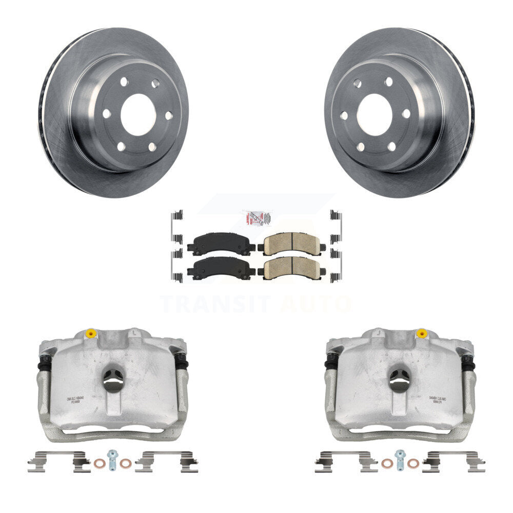 Rear Brake Caliper Rotors Ceramic Pad Kit For Chevrolet GMC Avalanche 1500 Express Yukon KC8-100864N