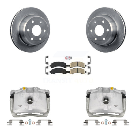 Rear Brake Caliper Rotors Ceramic Pad Kit For Chevrolet GMC Avalanche 1500 Express Yukon KC8-100864N
