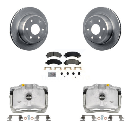 Rear Brake Caliper Rotors Semi-Metallic Pad Kit For Chevrolet GMC Avalanche 1500 Express KC8-100865N