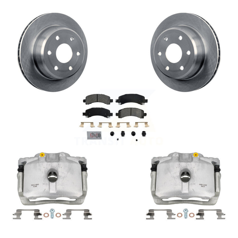 Rear Brake Caliper Rotors Semi-Metallic Pad Kit For Chevrolet GMC Avalanche 1500 Express KC8-100865N