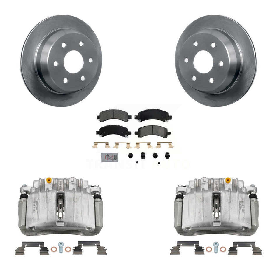 Rear Brake Caliper Rotor And Semi-Metallic Pad Kit For 2002 Chevrolet Avalanche 1500 4WD KC8-100868N