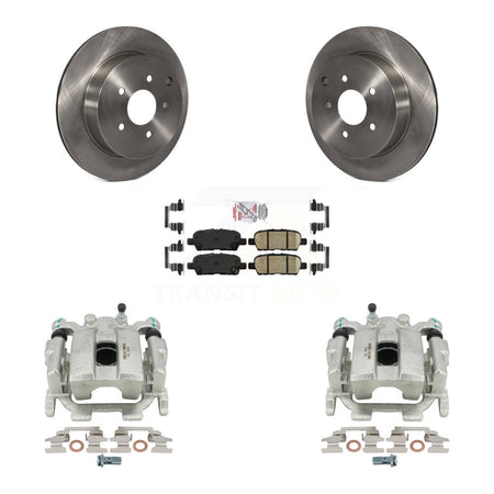 Rear Disc Brake Caliper Rotors And Ceramic Pads Kit For Nissan Murano Pathfinder Quest INFINITI JX35 KC8-100881N by Transit Auto