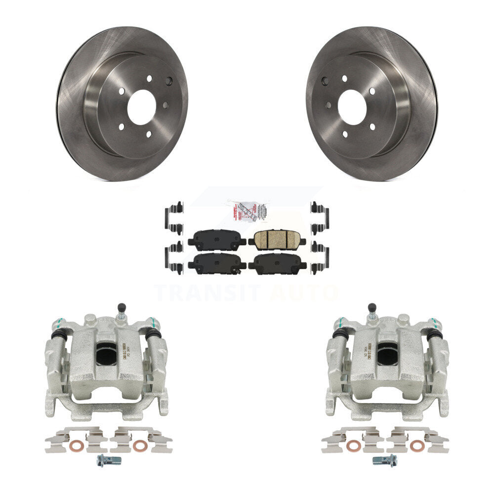 Rear Disc Brake Caliper Rotors And Ceramic Pads Kit For INFINITI Q50 Q60 Q70 Q70L KC8-100887N by Transit Auto