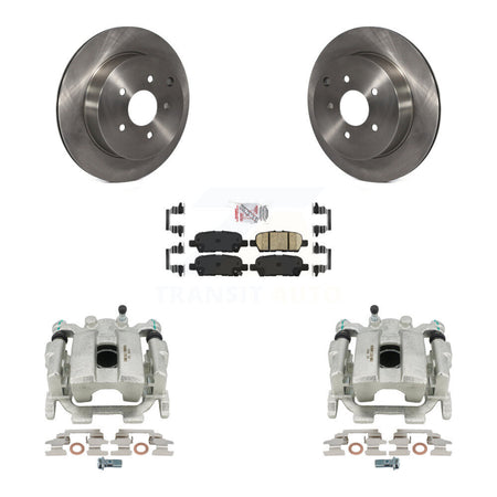 Rear Disc Brake Caliper Rotors And Ceramic Pads Kit For INFINITI Q50 Q60 Q70 Q70L KC8-100887N by Transit Auto