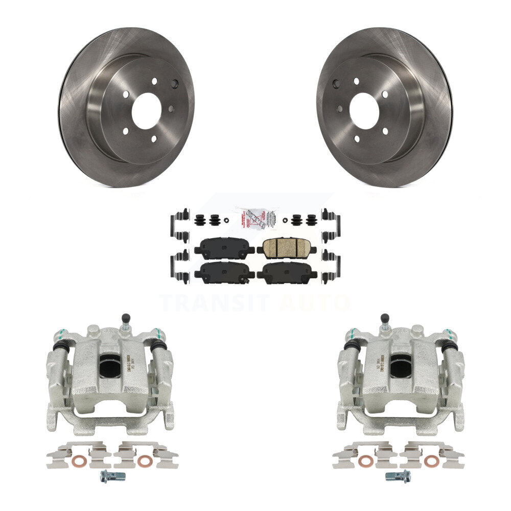 Rear Disc Brake Caliper Rotors And Ceramic Pads Kit For INFINITI Q50 Q60 Q70 Q70L KC8-100888N by Transit Auto