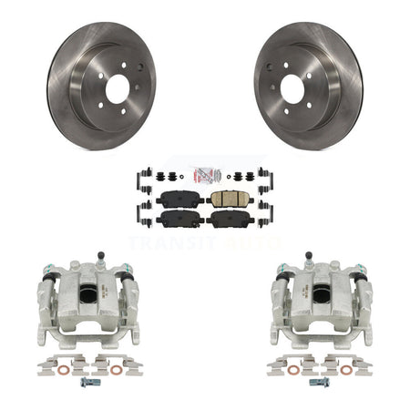 Rear Disc Brake Caliper Rotors And Ceramic Pads Kit For INFINITI Q50 Q60 Q70 Q70L KC8-100888N by Transit Auto