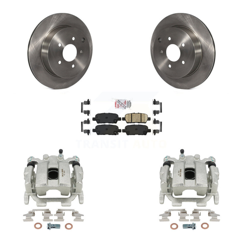Rear Disc Brake Caliper Rotors And Ceramic Pads Kit For INFINITI QX70 KC8-100889N