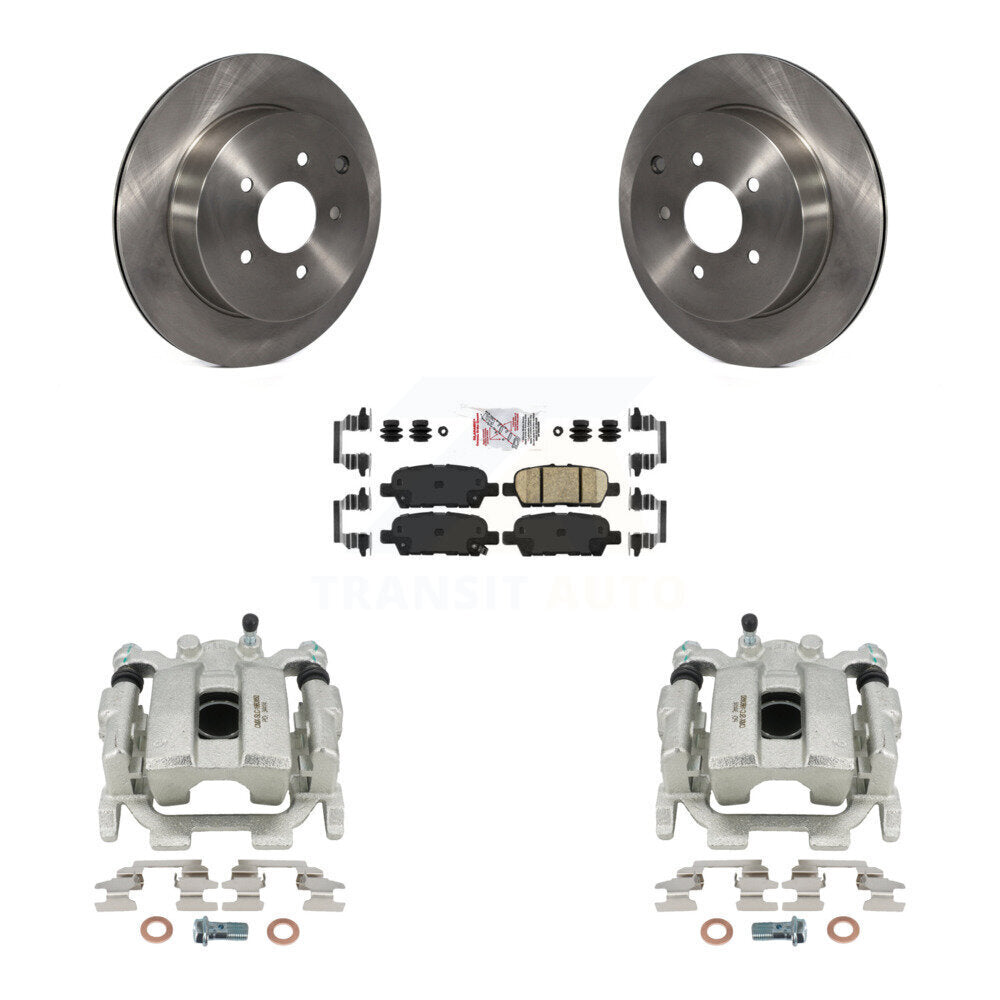 Rear Disc Brake Caliper Rotors And Ceramic Pads Kit For INFINITI QX70 KC8-100890N by Transit Auto