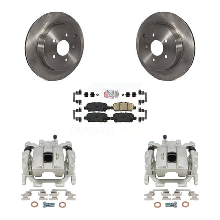 Rear Disc Brake Caliper Rotors And Ceramic Pads Kit For INFINITI QX70 KC8-100890N by Transit Auto