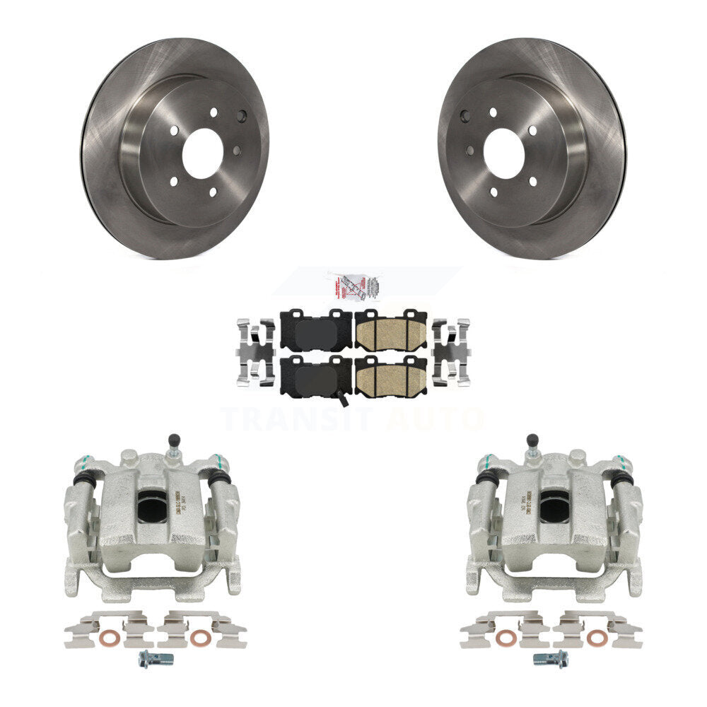 Rear Disc Brake Caliper Rotors And Ceramic Pads Kit For 2015 INFINITI Q50 Hybrid KC8-100891N by Transit Auto