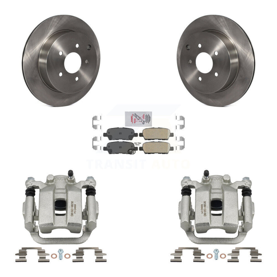 Rear Disc Brake Caliper Rotors And Ceramic Pads Kit For Nissan Murano Quest KC8-100892N
