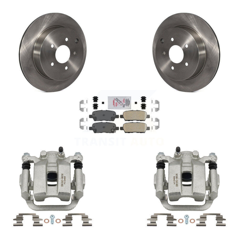 Rear Disc Brake Caliper Rotors And Ceramic Pads Kit For Nissan Murano Quest KC8-100893N