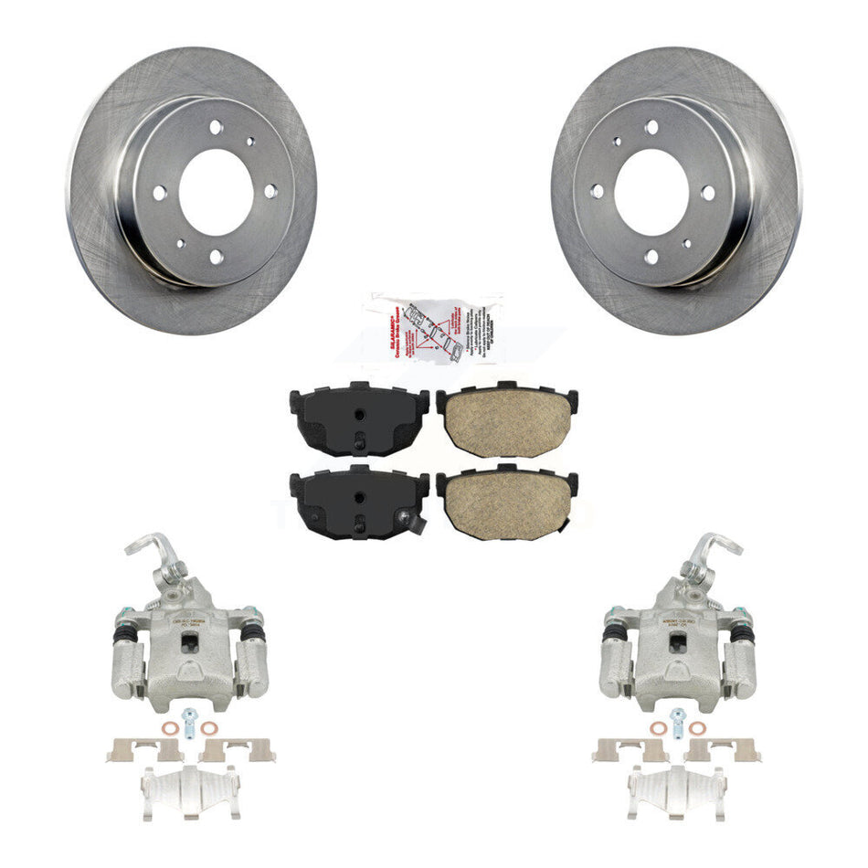 Rear Disc Brake Caliper Rotors And Ceramic Pads Kit For Hyundai Elantra KC8-100899N by Transit Auto