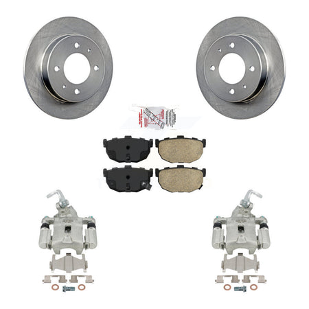 Rear Disc Brake Caliper Rotors And Ceramic Pads Kit For Hyundai Elantra rear brakes KC8-100900N by Transit Auto