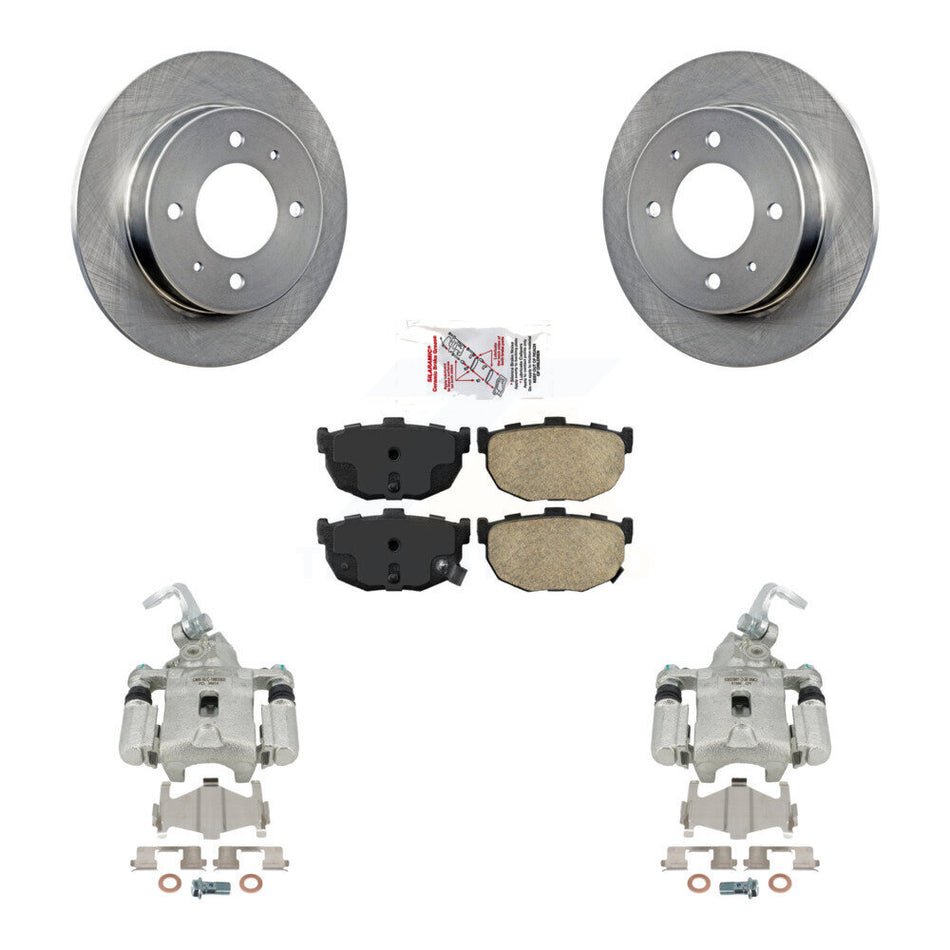 Rear Disc Brake Caliper Rotors And Ceramic Pads Kit For Hyundai Elantra rear brakes KC8-100900N