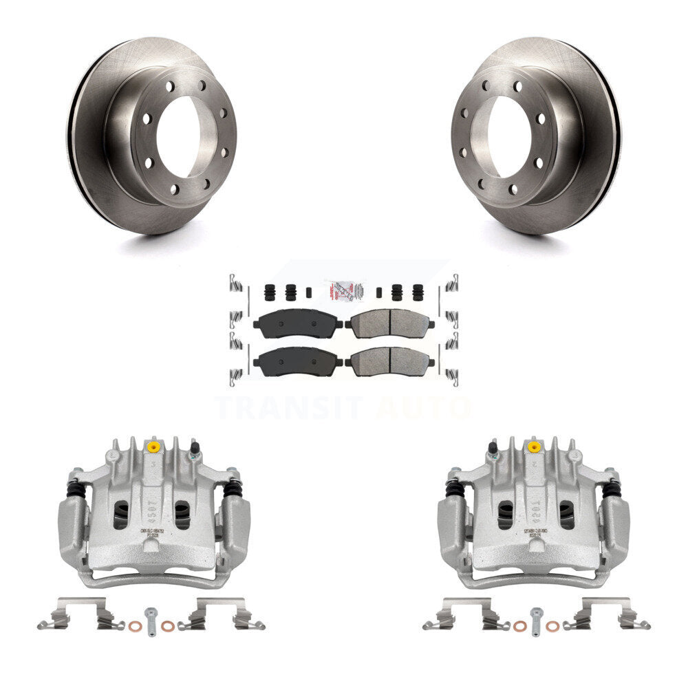 Rear Disc Brake Caliper Rotors And Semi-Metallic Pads Kit For Ford Excursion KC8-100905N