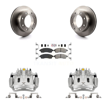 Rear Disc Brake Caliper Rotors And Semi-Metallic Pads Kit For Ford Excursion KC8-100905N