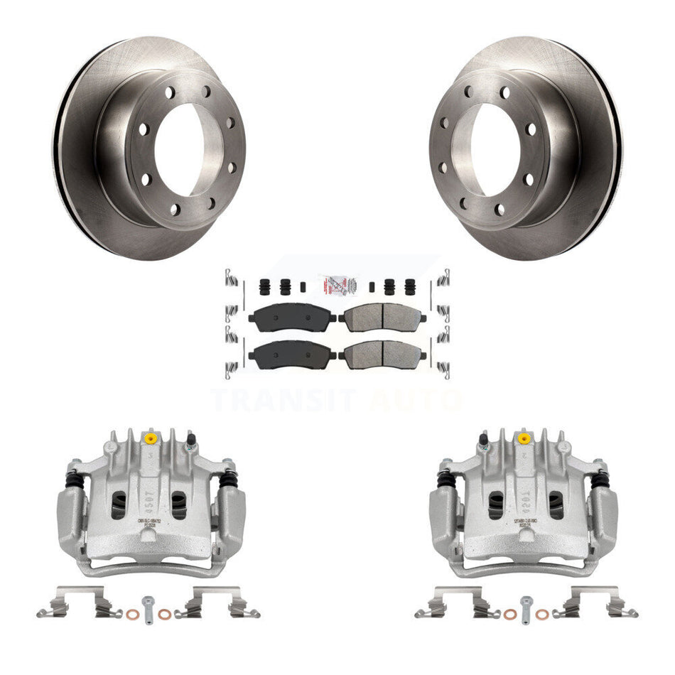 Rear Disc Brake Caliper Rotors And Semi-Metallic Pads Kit For Ford Excursion KC8-100905N