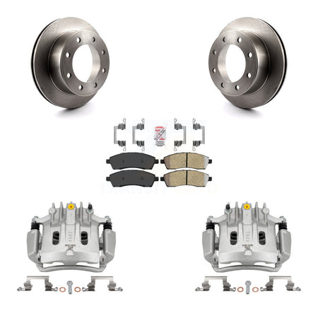 Rear Disc Brake Caliper Rotors And Semi-Metallic Pads Kit For Ford Excursion KC8-100906N