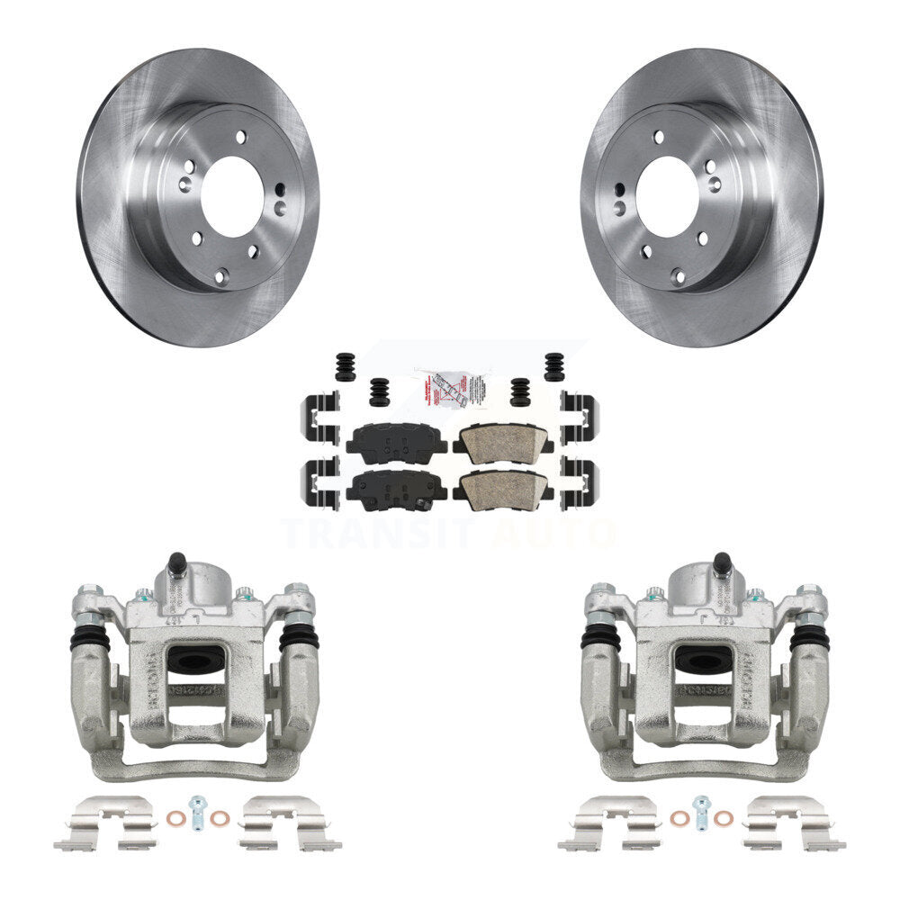 Rear Disc Brake Caliper Rotors And Ceramic Pads Kit For Hyundai Sonata Kia Optima KC8-100907N
