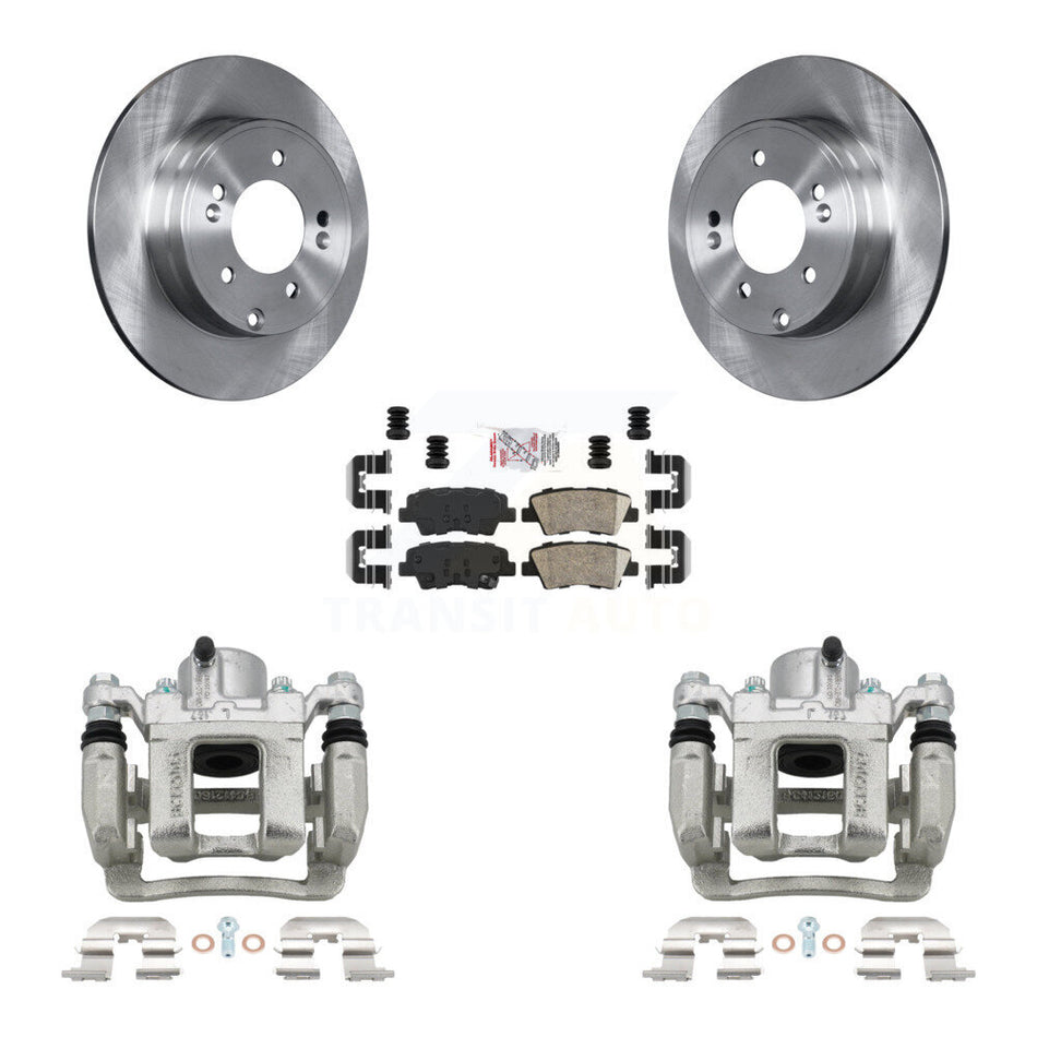 Rear Disc Brake Caliper Rotors And Ceramic Pads Kit For Hyundai Sonata Kia Optima KC8-100907N
