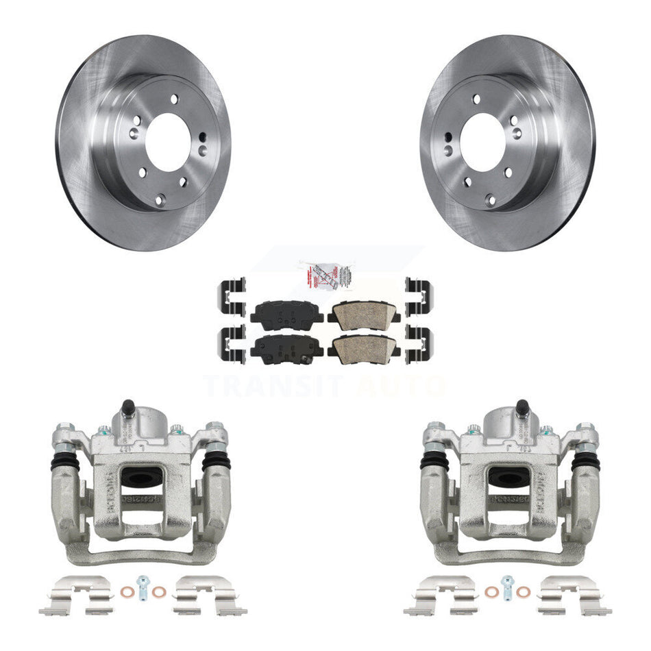 Rear Disc Brake Caliper Rotors And Ceramic Pads Kit For Hyundai Sonata Kia Optima KC8-100908N