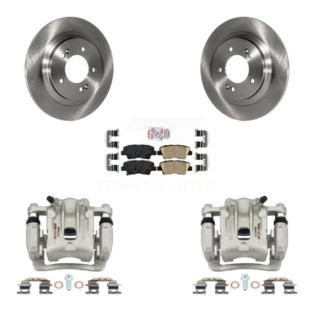 Rear Brake Caliper Rotor Ceramic Pad Kit For Kia Optima 2.0L With Electric Parking KC8-100911N