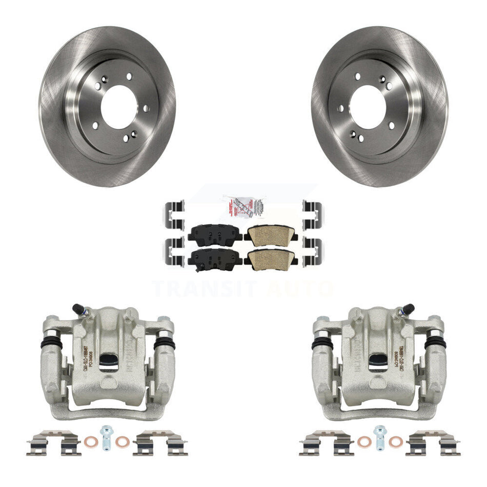 Rear Brake Caliper Rotor Ceramic Pad Kit For Kia Optima 2.0L With Electric Parking KC8-100911N