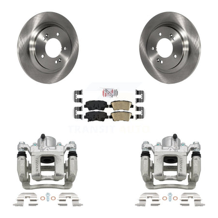Rear Brake Caliper Rotor Ceramic Pad Kit For Kia Optima 2.4L With Electric Parking KC8-100913N
