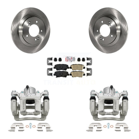 Rear Brake Caliper Rotor Ceramic Pad Kit For Kia Optima 2.4L With Electric Parking KC8-100914N