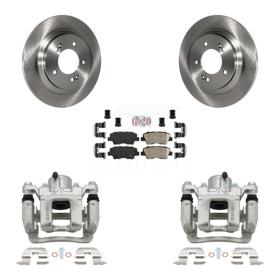 Rear Brake Caliper Rotors Ceramic Pad Kit For Hyundai Sonata With Electric Parking KC8-100921N