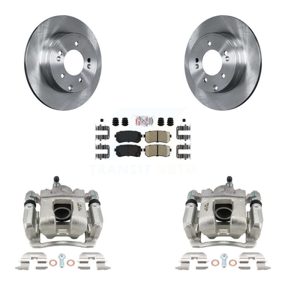 Rear Brake Caliper Rotor & Ceramic Pad Kit For Hyundai Tucson FUEL CELL EV (FCEV) engine KC8-100923N