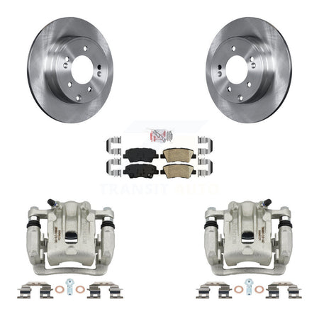 Rear Brake Caliper Rotor & Ceramic Pad Kit For 2016 Kia Optima With Manual Parking KC8-100927N