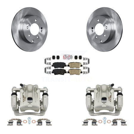 Rear Brake Caliper Rotor & Ceramic Pad Kit For 2016 Kia Optima With Manual Parking KC8-100928N