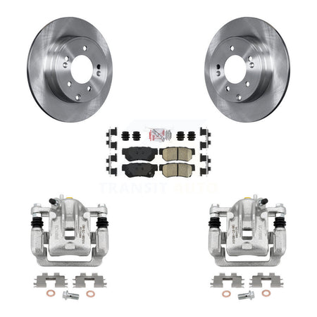 Rear Disc Brake Caliper Rotors And Ceramic Pads Kit For Hyundai Sonata 3.3L KC8-100931N