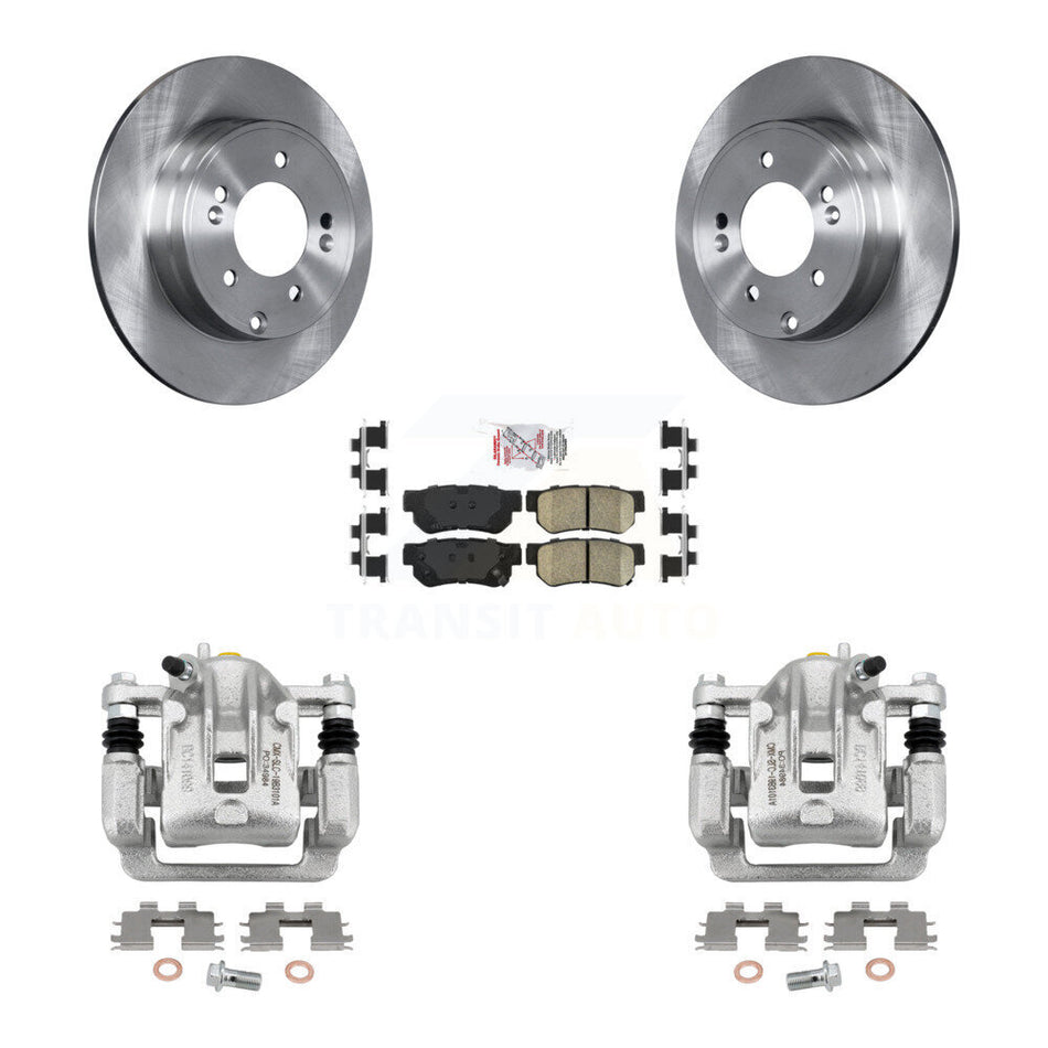 Rear Disc Brake Caliper Rotors And Ceramic Pads Kit For Hyundai Sonata 3.3L KC8-100932N