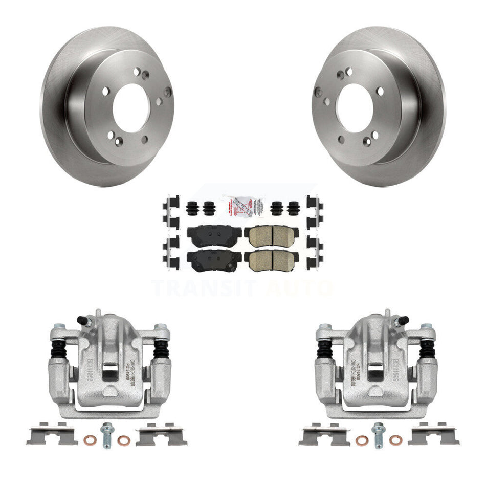 Rear Disc Brake Caliper Rotors And Ceramic Pads Kit For Hyundai Sonata Kia Optima Magentis KC8-100933N