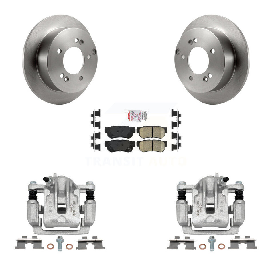 Rear Disc Brake Caliper Rotors And Ceramic Pads Kit For Hyundai Sonata Kia Optima Magentis KC8-100934N