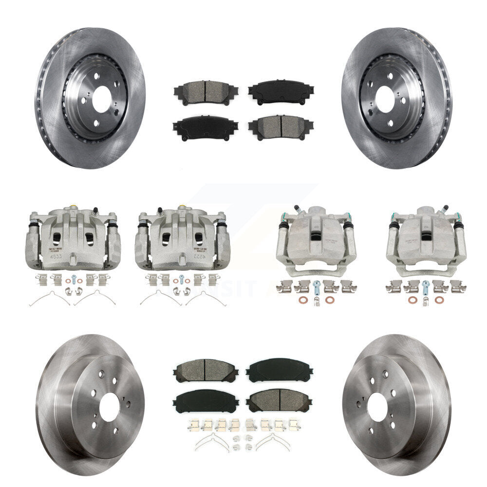 Front Rear Disc Brake Caliper Rotors Semi-Metallic Pad Kit (10Pc) For Lexus RX350 RX450h KC8-100942S