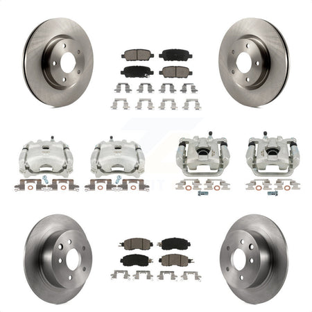 Front Rear Disc Brake Caliper Rotors And Ceramic Pads Kit (10Pc) For Nissan Altima KC8-100944C by Transit Auto