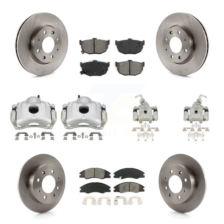 Front Rear Brake Caliper Rotor And Semi-Metallic Pad Kit (10Pc) For Kia Spectra Spectra5 KC8-100944S
