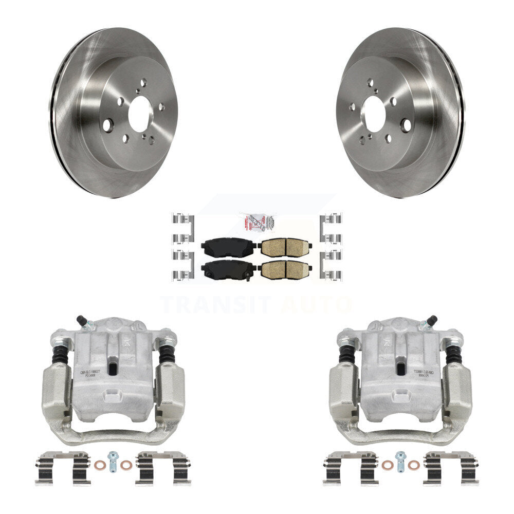 Rear Disc Brake Caliper Rotors And Ceramic Pads Kit For 2014-2018 Subaru Forester 2.0L KC8-100945N