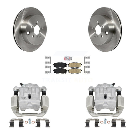 Rear Disc Brake Caliper Rotors And Ceramic Pads Kit For 2014-2018 Subaru Forester 2.0L KC8-100945N