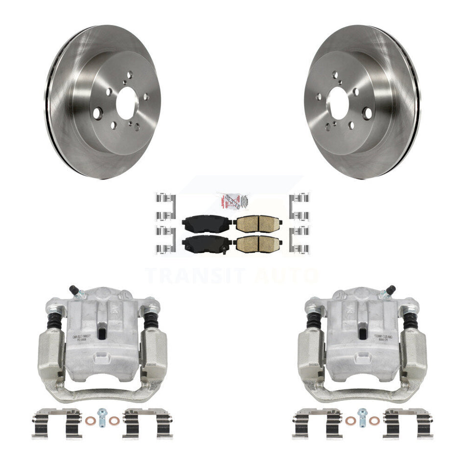 Rear Disc Brake Caliper Rotors And Ceramic Pads Kit For 2014-2018 Subaru Forester 2.0L KC8-100945N