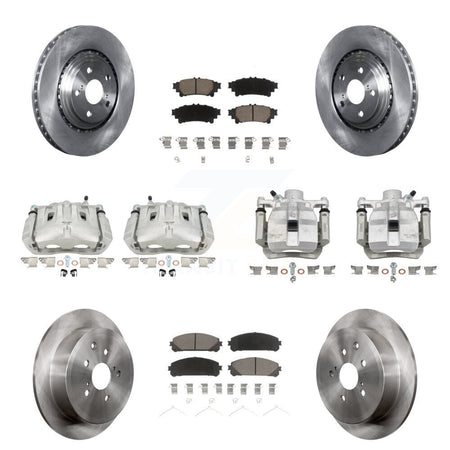 Front Rear Disc Brake Caliper Rotor Ceramic Pad Kit (10Pc) For Toyota Sienna Lexus RX350 KC8-100948C