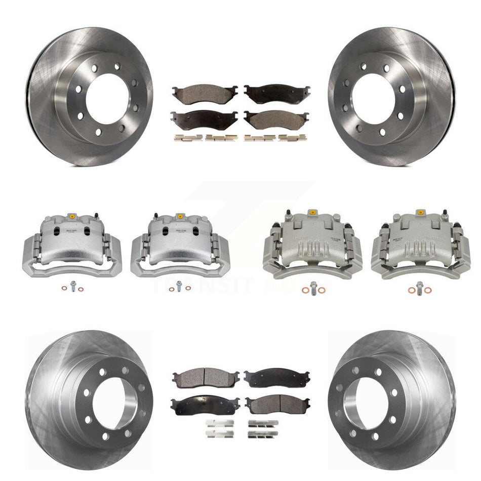 Front Rear Brake Caliper Rotor Semi-Metallic Pad Kit (10Pc) For Dodge Ram 3500 2500 1500 KC8-100948P