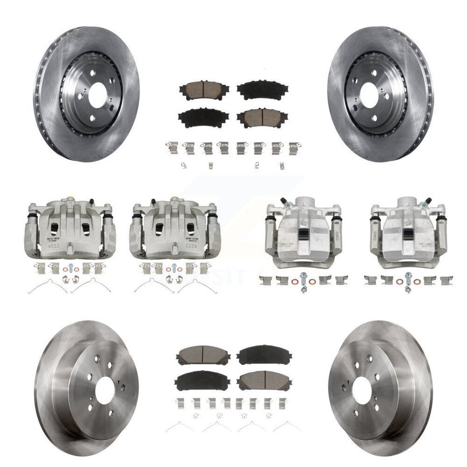 Front Rear Disc Brake Caliper Rotors And Ceramic Pads Kit (10Pc) For Lexus RX350 RX450h KC8-100949C