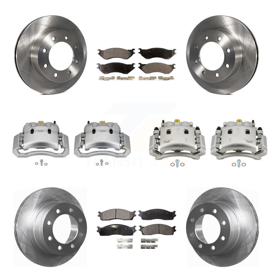 Front Rear Disc Brake Caliper Rotors And Semi-Metallic Pad Kit (10Pc) For Dodge Ram 3500 KC8-100949P