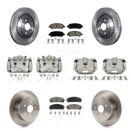 Front Rear Disc Brake Caliper Rotors And Ceramic Pads Kit (10Pc) For Toyota Highlander KC8-100951C